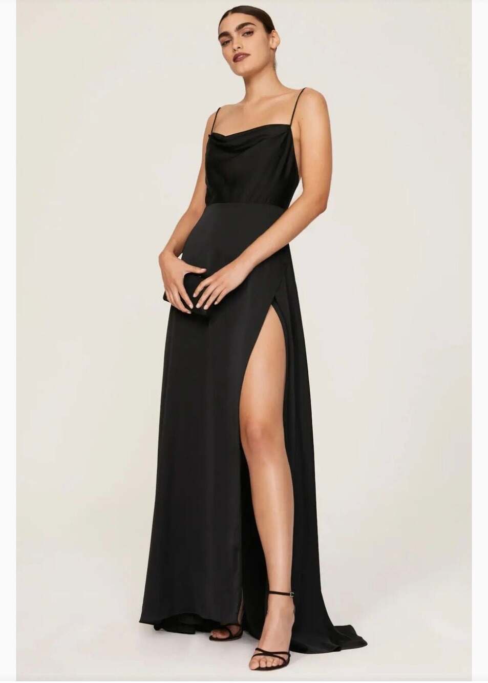 NWT Black Free People x Fame & Partners Rosabel Maxi Slip Dress, size 8